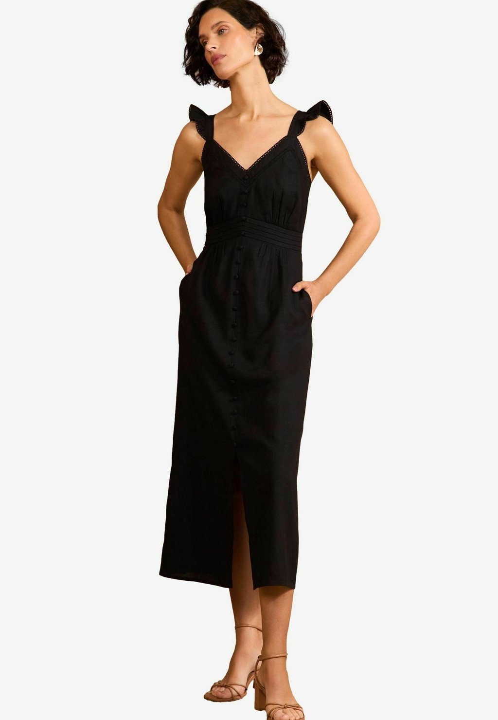 

Повседневное платье FRILL SLEEVE STRAPPY MIDI Love & Roses, черный