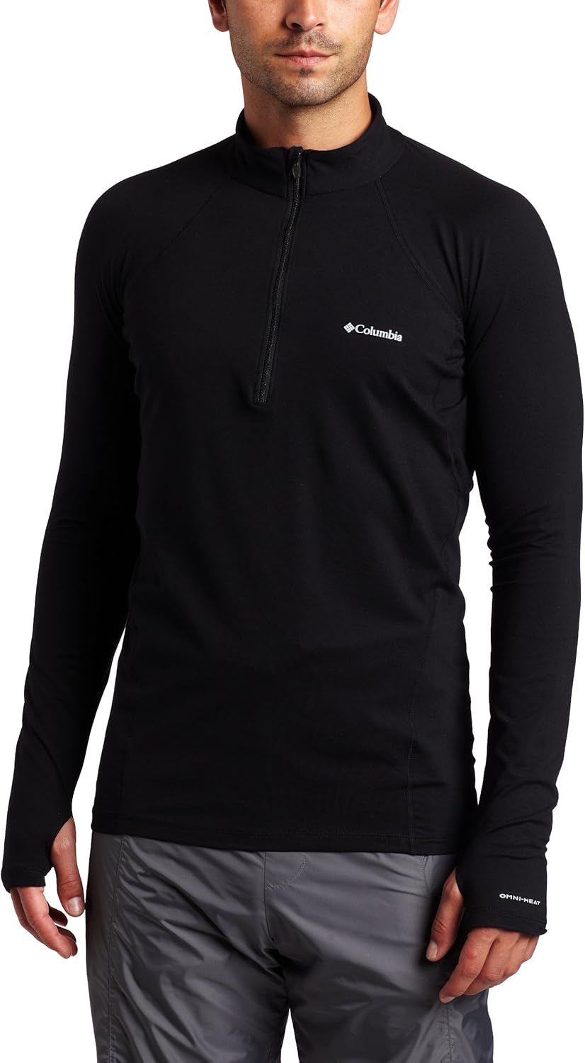 

Columbia Sportswear мужская базовая футболка Midweight 1/2 Zip с длинным рукавом, Black