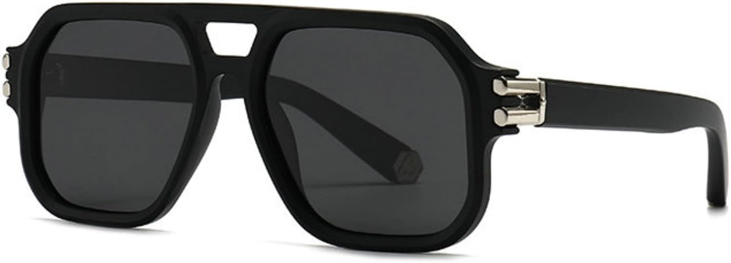 

Солнцезащитные очки Willochra Vintage Double Bridge Squared Pilot Sunglasses для женщин и мужчин, классические, в стиле ретро 70-х, стильные, с защитой от УФ-излучения UV400 и заклепками, для активного отдыха, C2