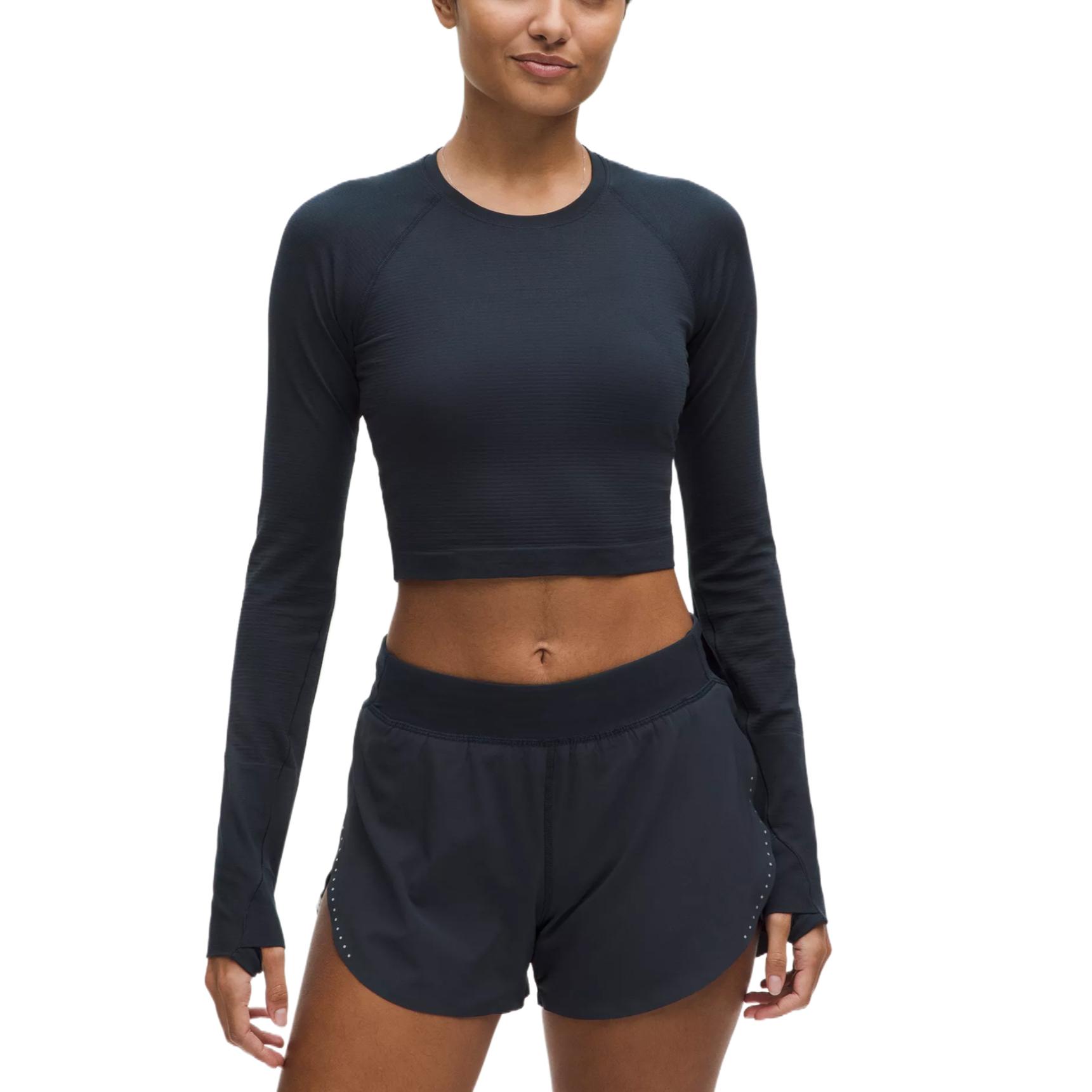 Swiftly Tech укороченная коллекция спортивная одежда для женщин Lululemon, желтый — фото 3