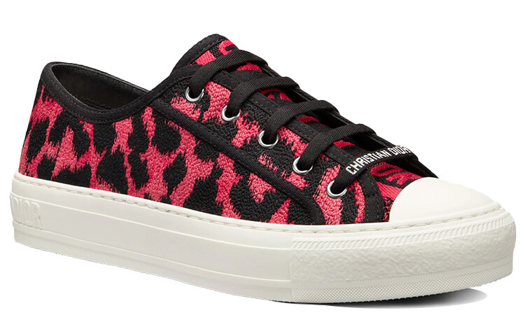 Кроссовки Walk"n"Skateboarding женские низкие черные/розовые/белые Dior — фото 3