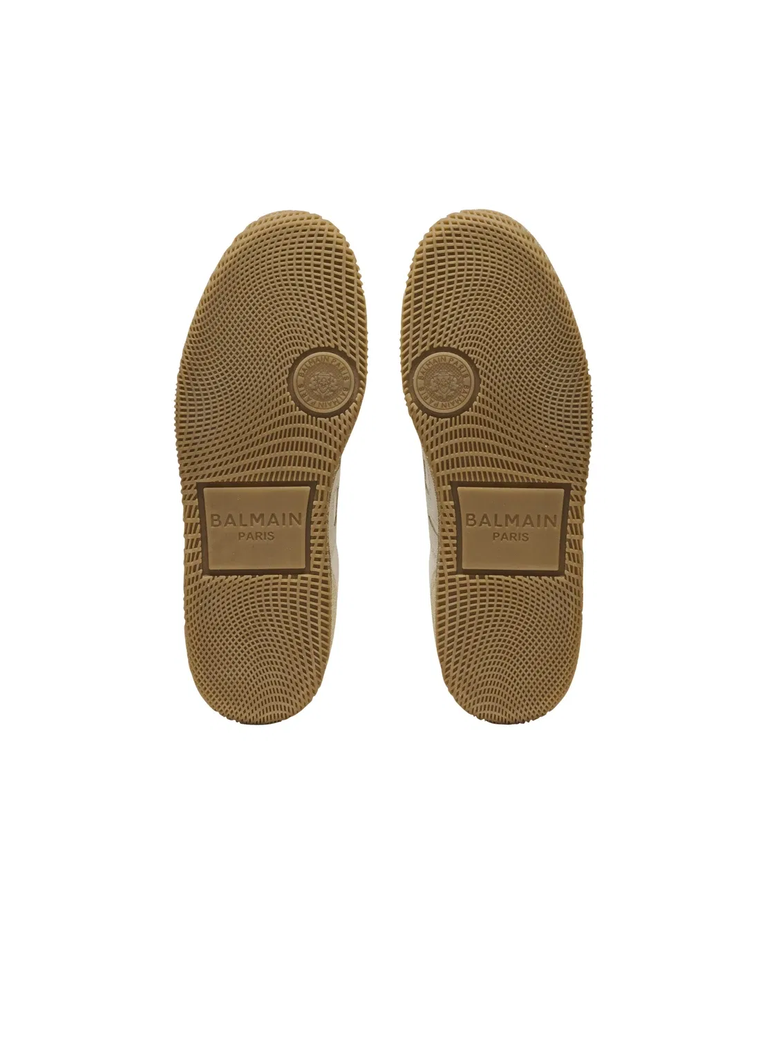 Кроссовки BALMAIN Swan из замши, состаренной замши и канваса, бежевый — фото 4