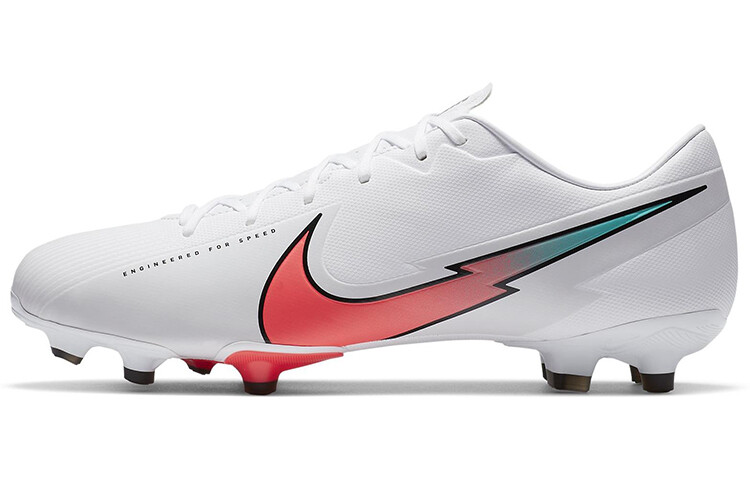 

Футбольные бутсы Mercurial Vapor 13 мужские с низким верхом белые/красные/зеленые Nike