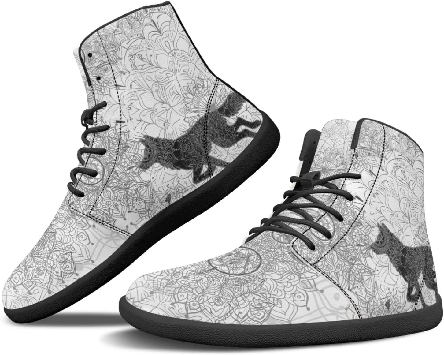 

Мужские и женские босоножки Binienty Wide Box Wolf Высокие минималистичные ботинки на щиколотку с антискользящей подошвой и нулевым перепадом, белый