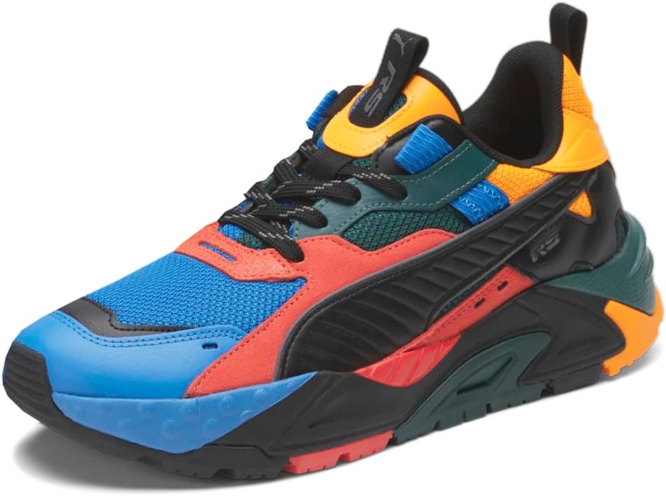 Мужские кроссовки PUMA RS-Track с цветной шнуровкой, повседневные - черные — фото 2