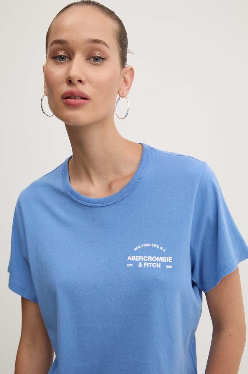 

Хлопковая футболка Abercrombie & Fitch, синий