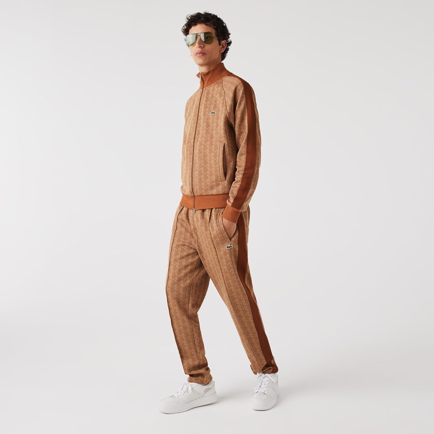 Lacoste мужские брюки с принтом Monogram, Viennese/Liquor — фото 2