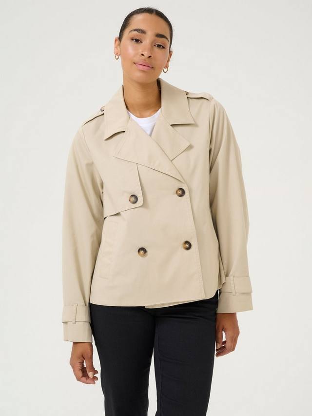 

Короткое тренч пальто Patricia KAFFE, Feather Grey