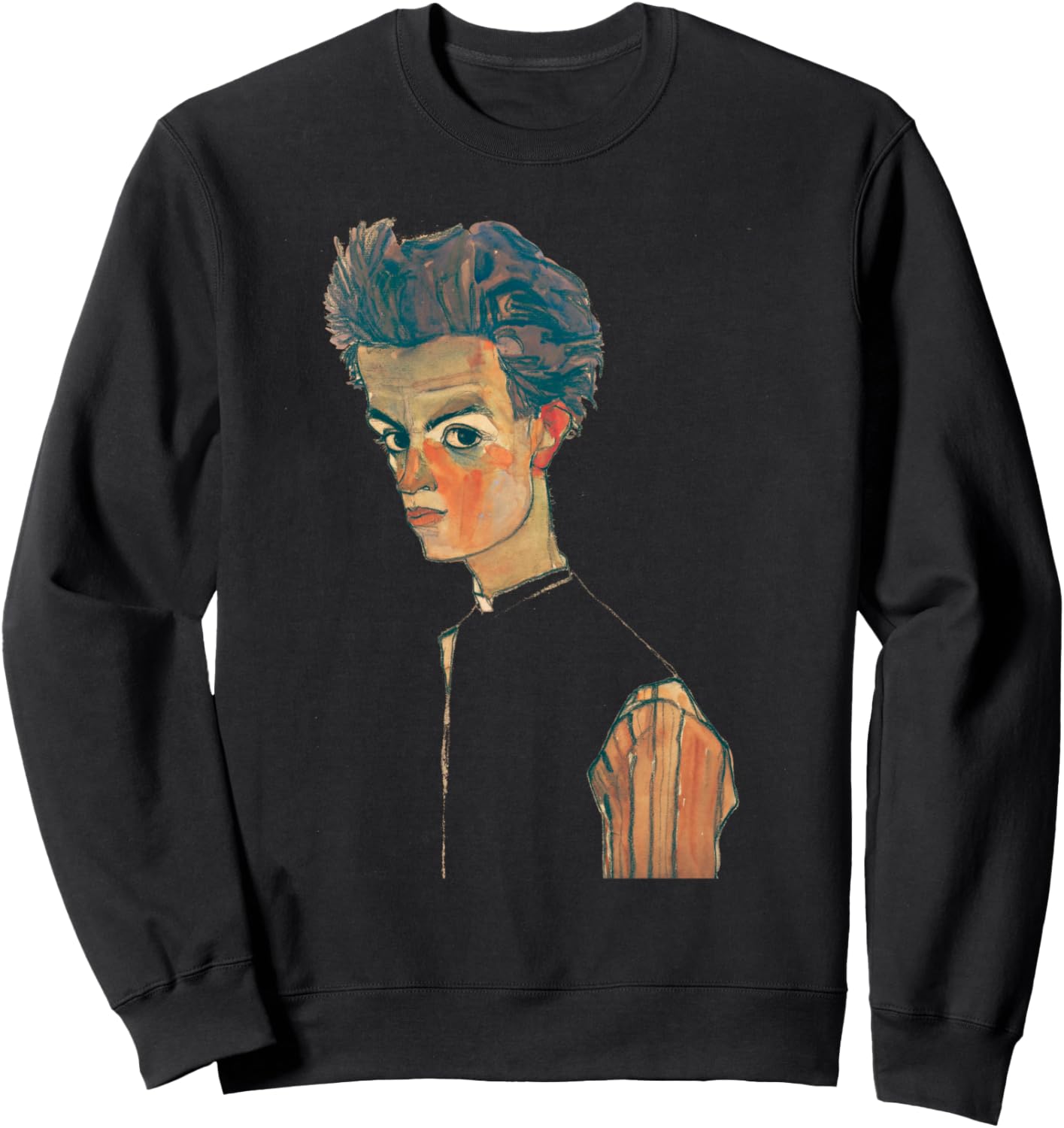 

Толстовка с автопортретом Эгона Шиле Egon Schiele, черный