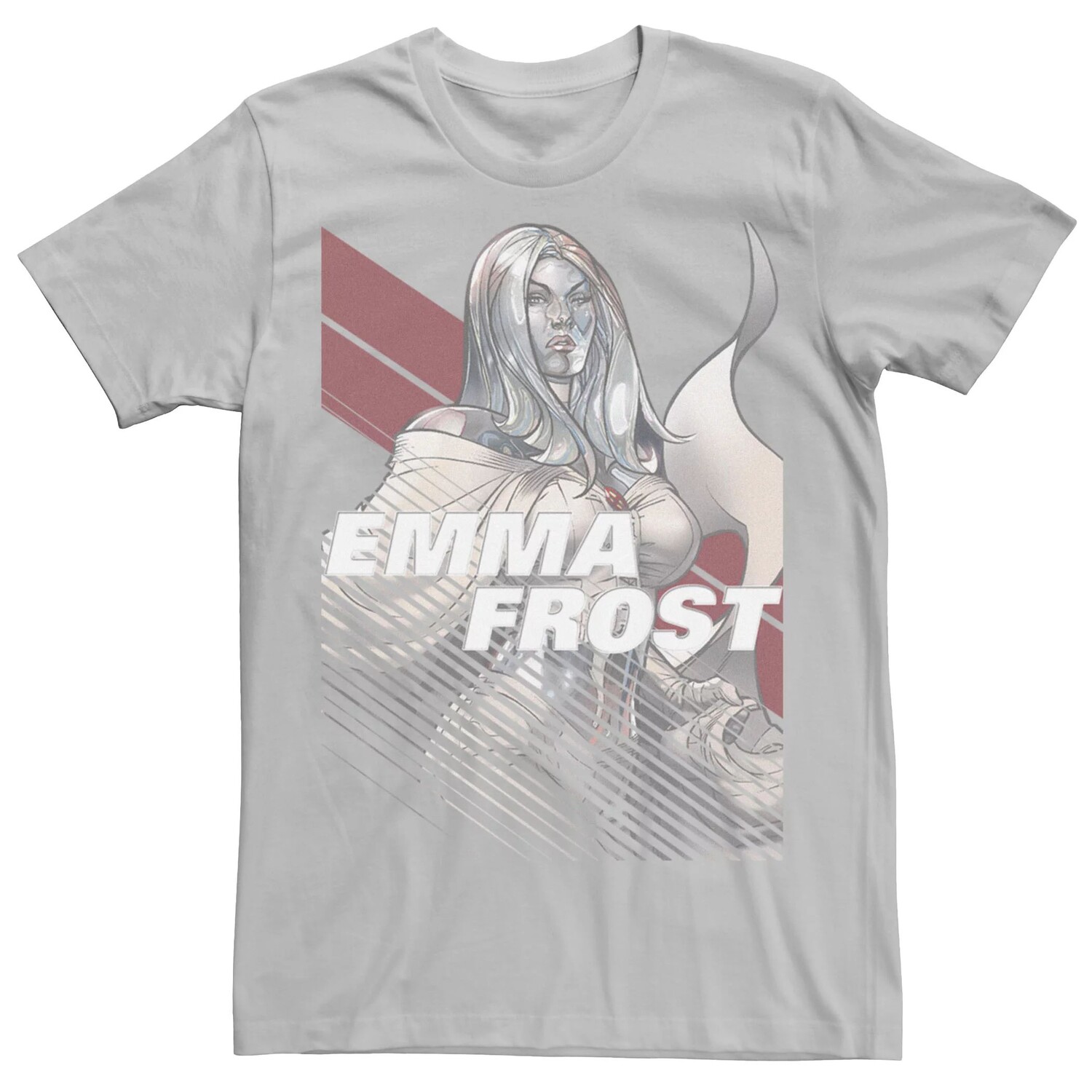 

Мужская футболка с рисунком Fadeout в полоску Marvel X-Men Emma Frost