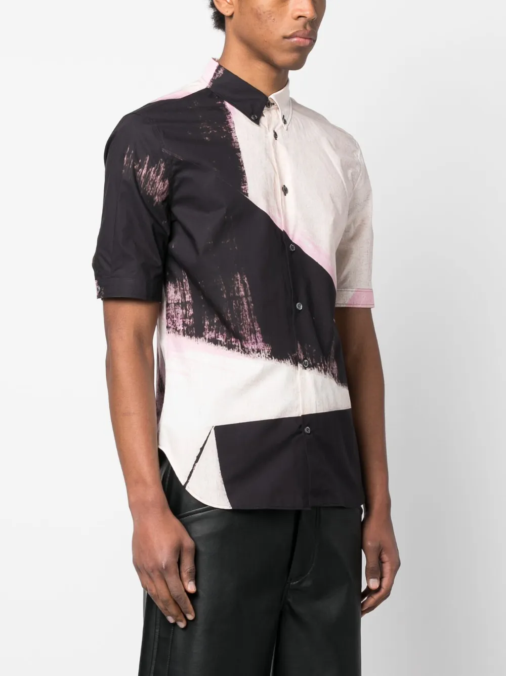 Рубашка Brushstroke с короткими рукавами Alexander McQueen, розовый — фото 3