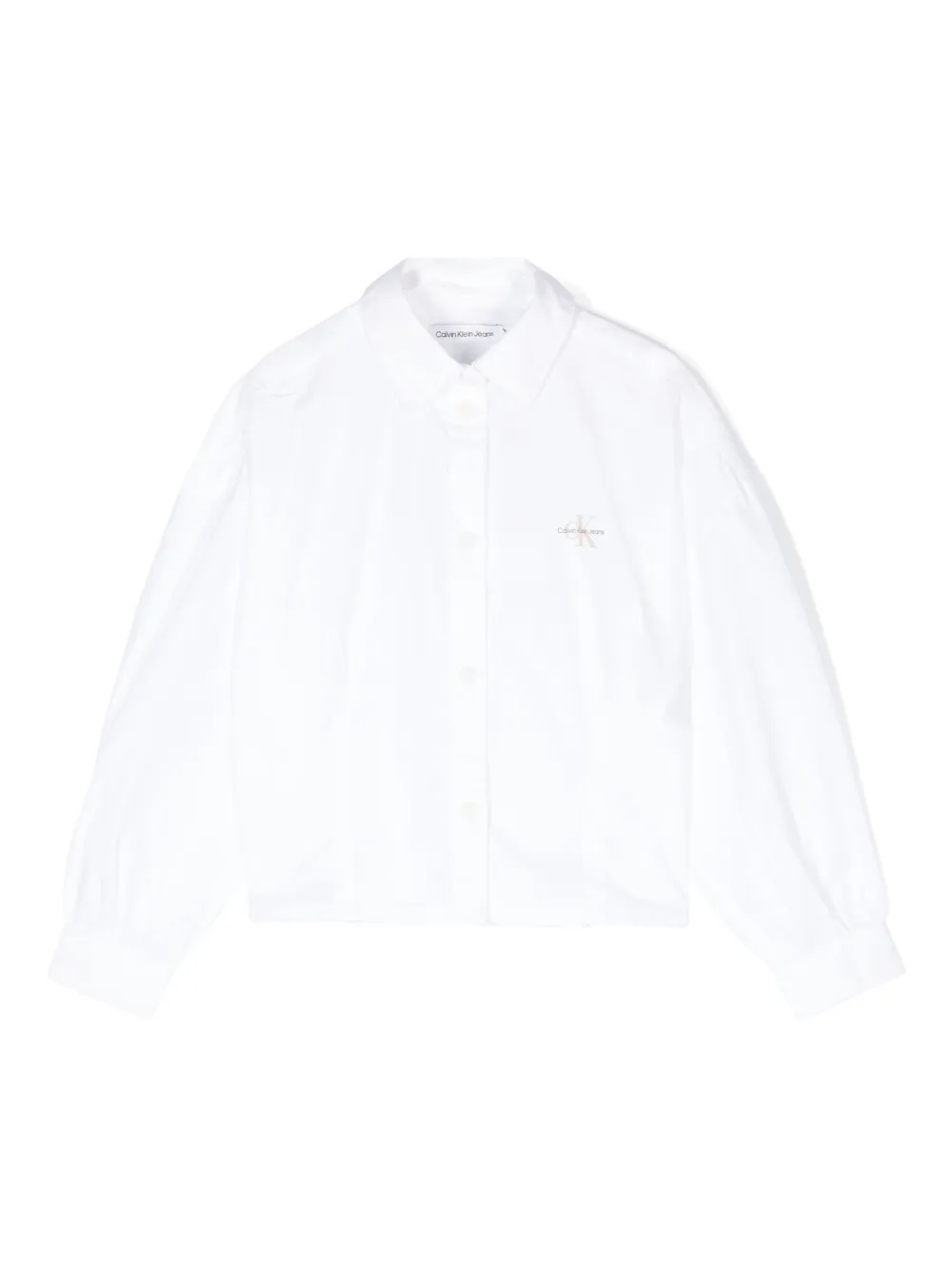 

Поплиновая рубашка Calvin Klein Kids, белый