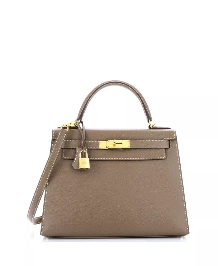 

Сумка Kelly 28 серая Epsom с золотой фурнитурой Pre-Owned HERMÉS, серый