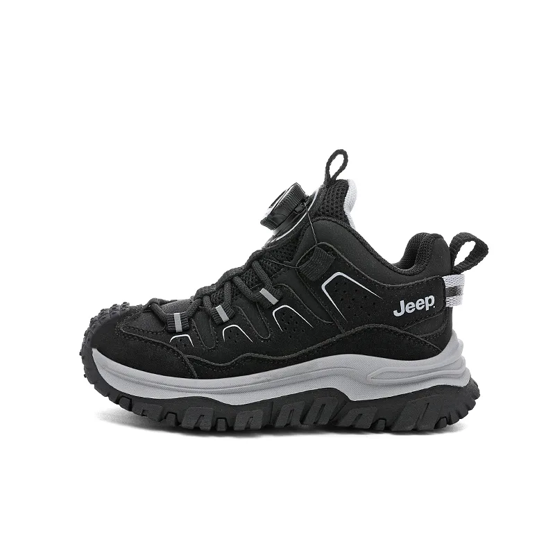 Детские кроссовки Kids' Jeep, Obsidian Black/Mystical Cloud Gray[Leather Upper]