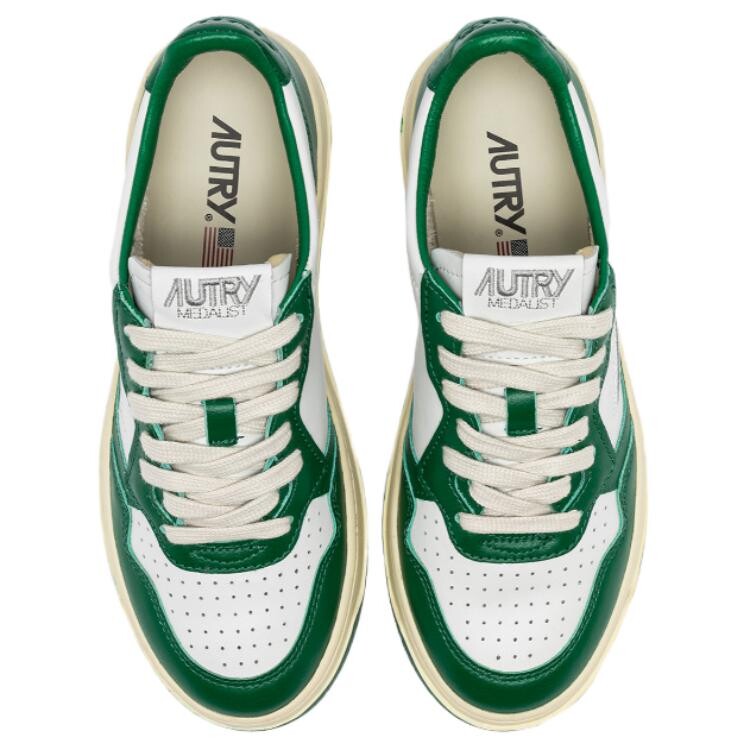 Кроссовки AUTRY Medalist Skateboard Low-Top, зеленый/белый — фото 2