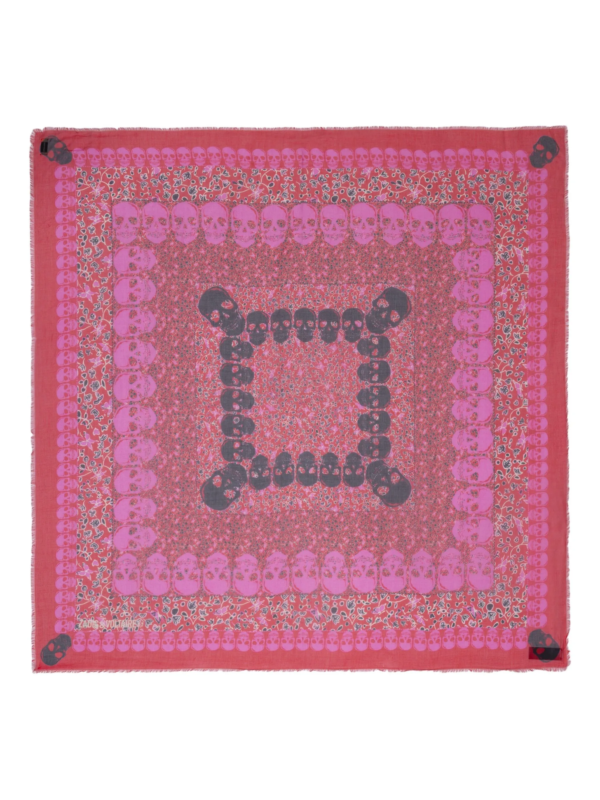 

Шарф Kerry Garden Skull Zadig&Voltaire, красный