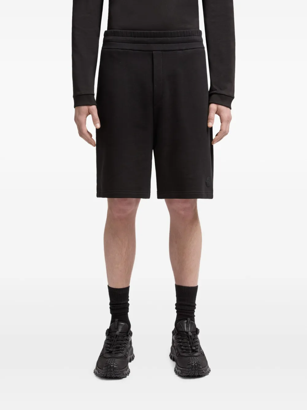 

Шорты с эластичным поясом Moncler, черный