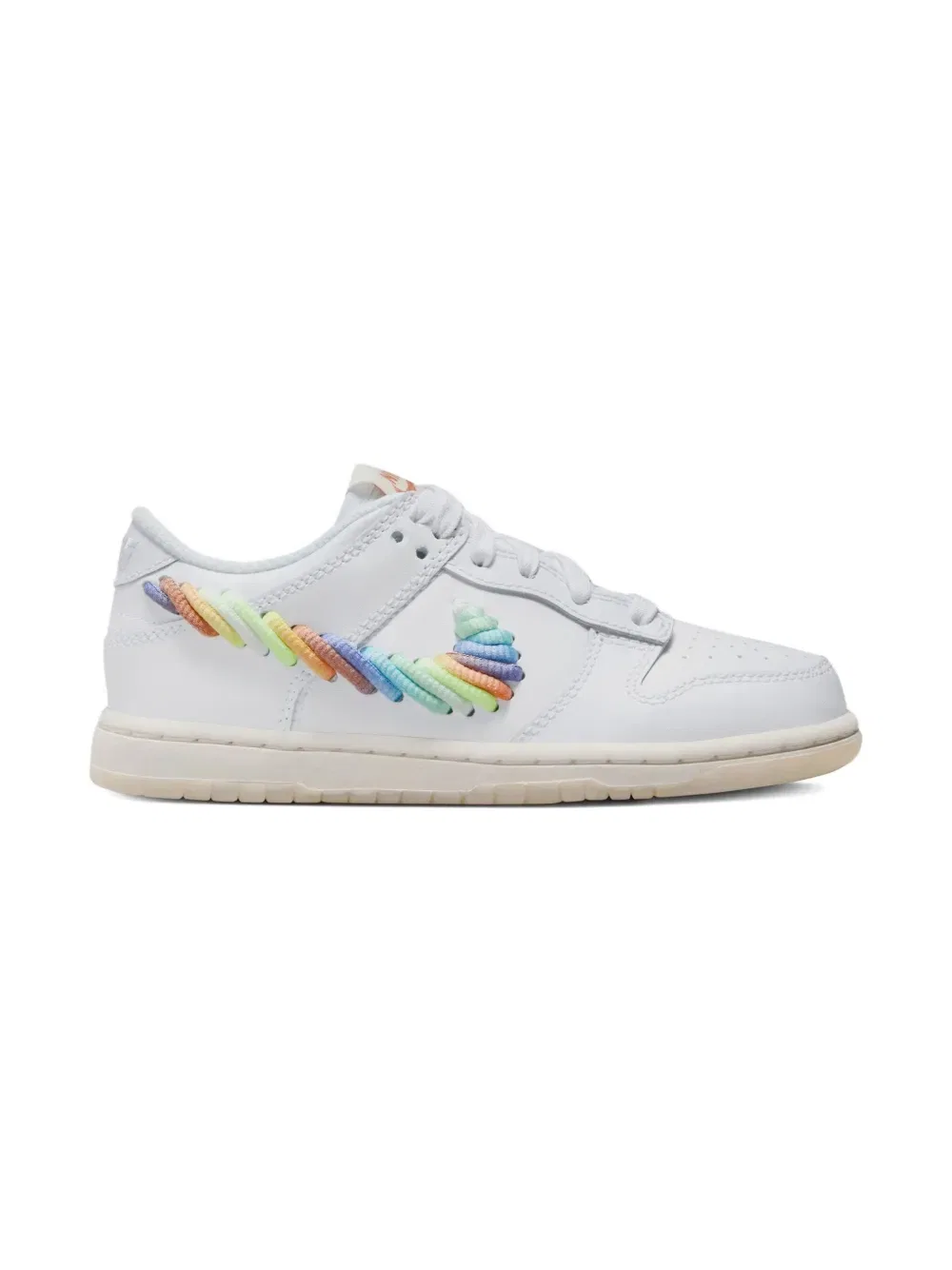 Низкие кроссовки Dunk "белые/разноцветные" Nike Kids, белый