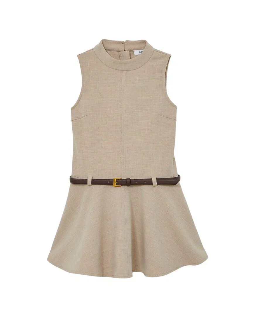 Платье Reiss Bella с заниженной талией, бежевый