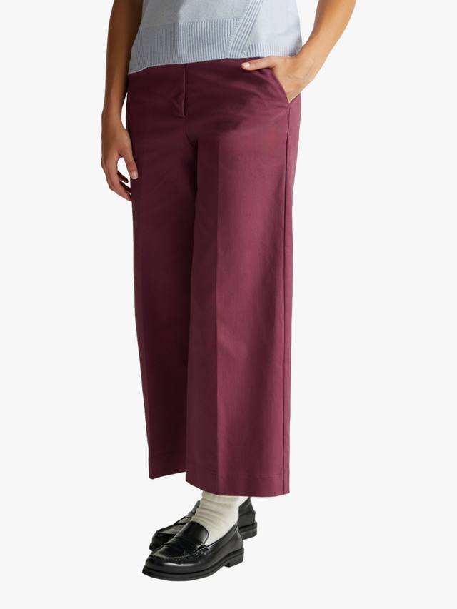 

Укороченные расклешённые брюки из хлопковой смеси Benetton, Violet