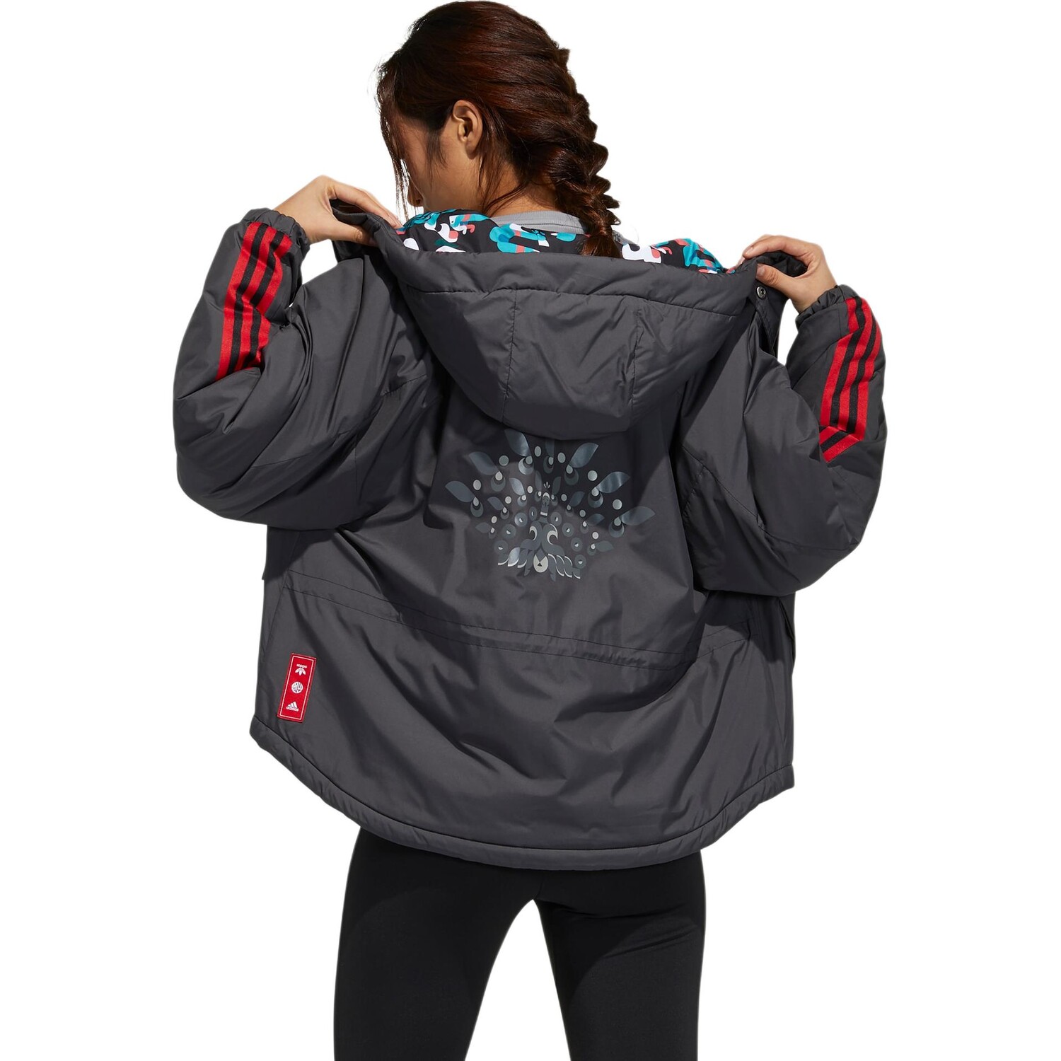 Стеганая куртка из коллекции CNY, женская, черная Adidas — фото 3