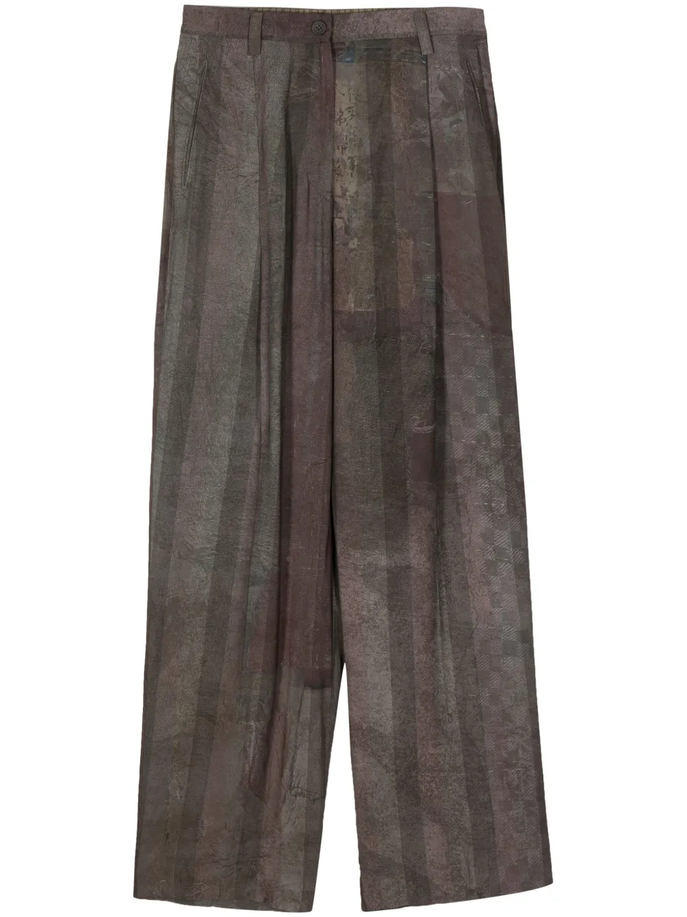 

Брюки широкого кроя Ziggy Chen, серый