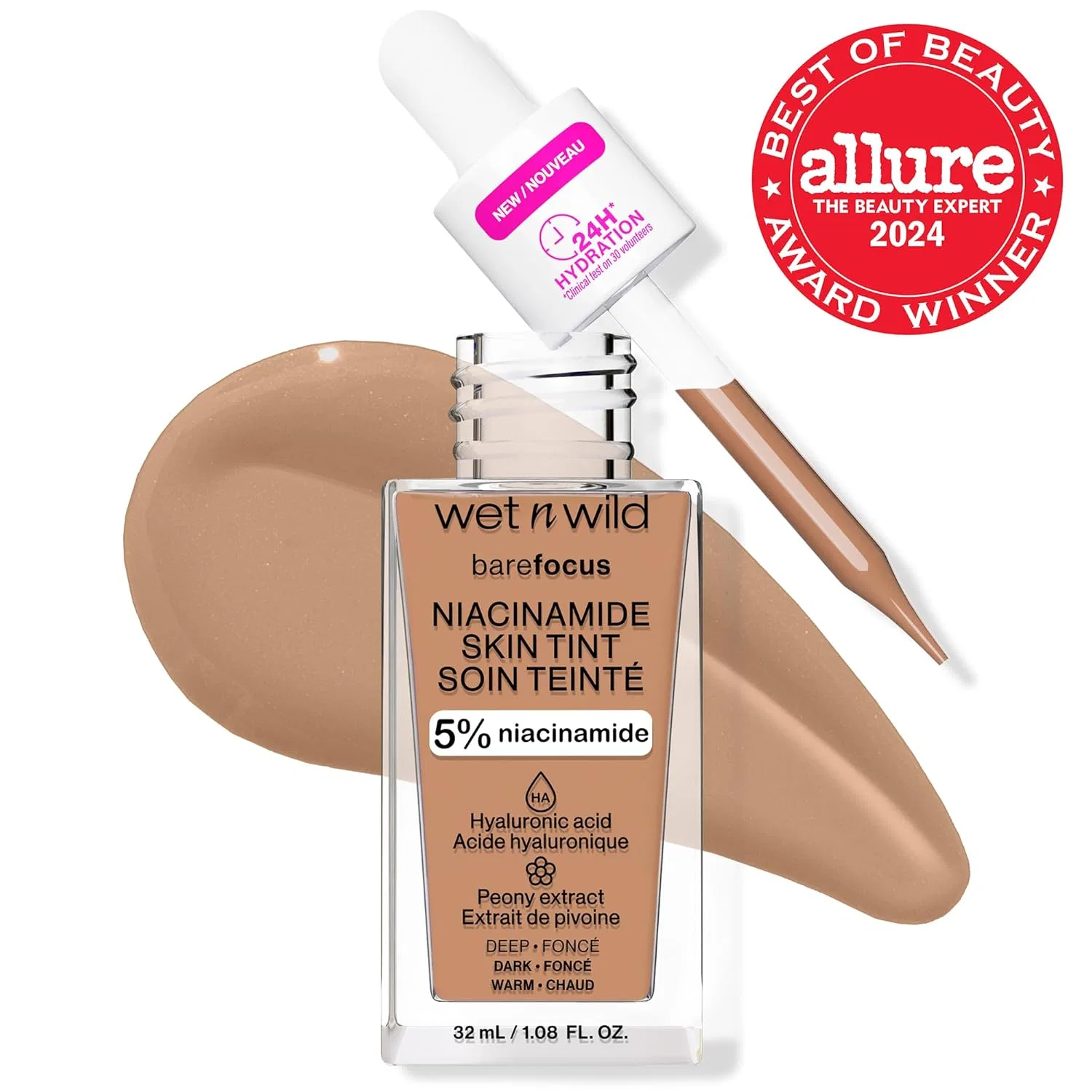 Тональная основа «Bare Focus Niacinamide Skin Tint» от Wet n Wild Wet N Wild, Deep — фото 2