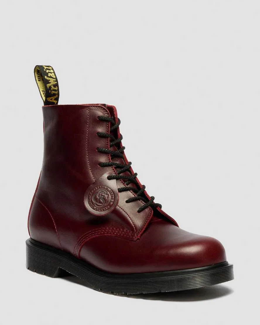 1460 Классические сапоги из телячьей кожи, изготовленные в Англии Dr Martens, красный