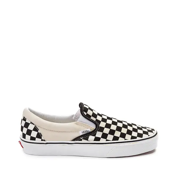 Кроссовки для скейтбординга Vans без шнуровки в шахматном порядке, черно-белый — фото 2