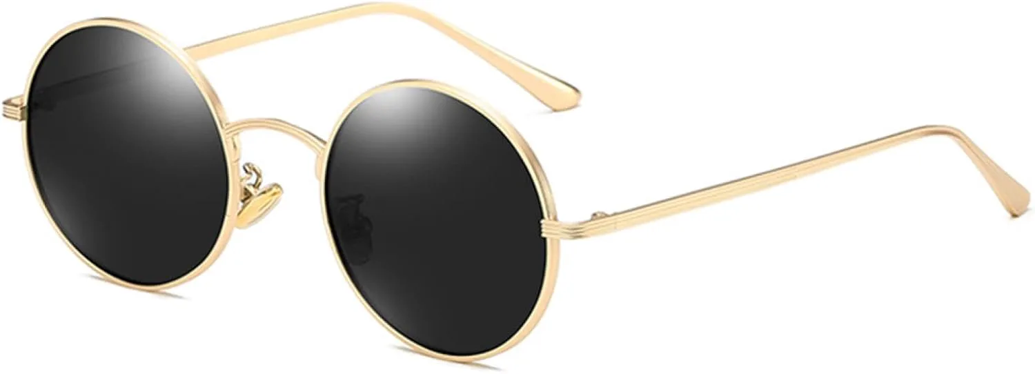 

Круглые поляризованные солнцезащитные очки для женщин, металлические, золотисто-зеленые, в стиле ретро, ​​мужские солнцезащитные очки SZVVBKK, Gold With Black