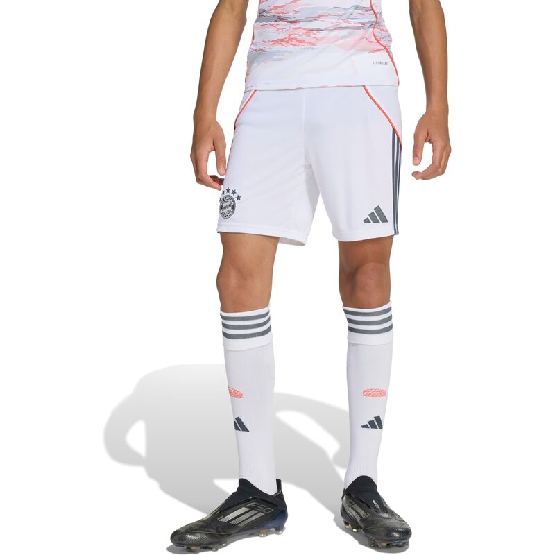 Штаны команды ФК Бавария Мюнхен 25/26 на выезде Adidas, белый — фото 2