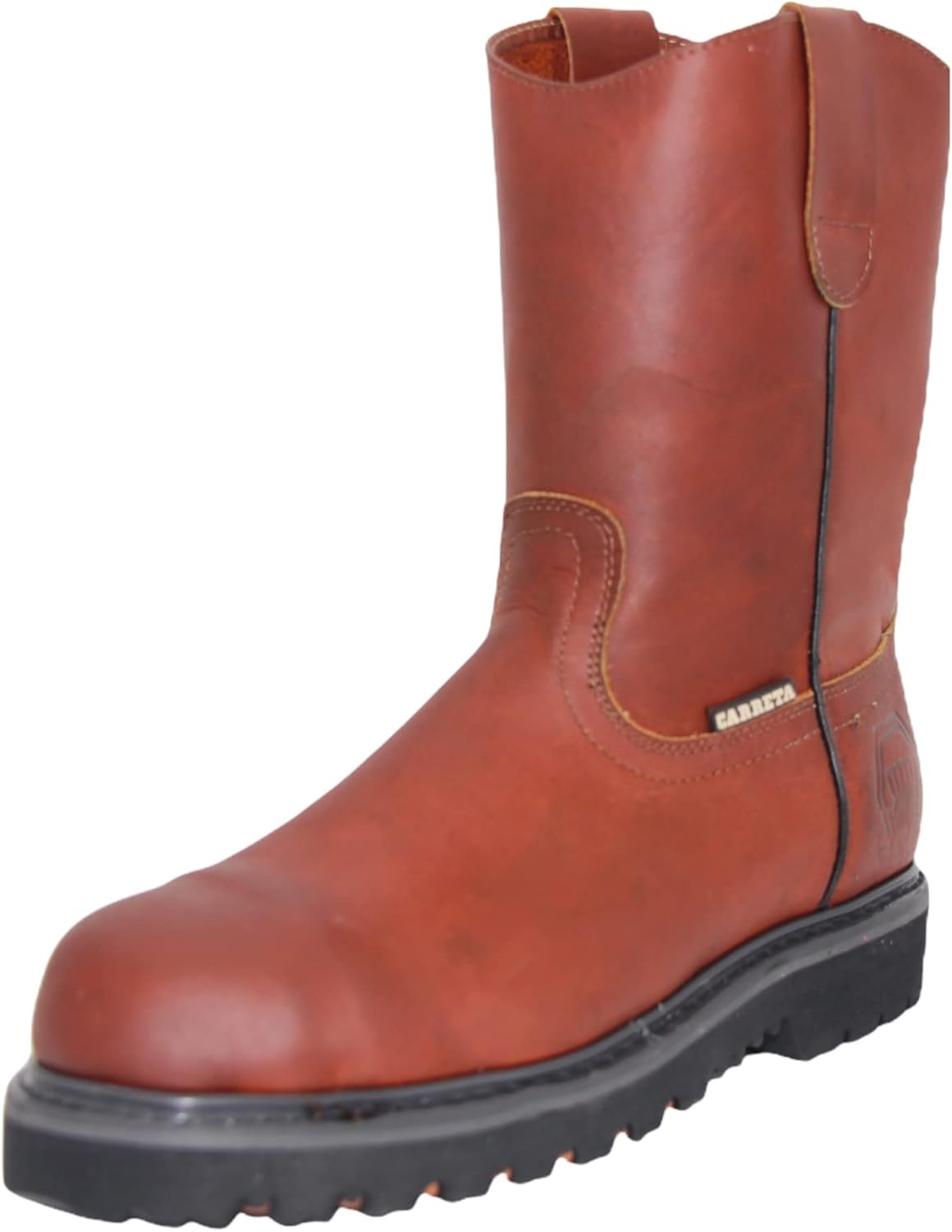 

Мужские ботинки The Western Shops с кожаным верхом и стальным носком, размер 9, без шнурков Generic, Oiled