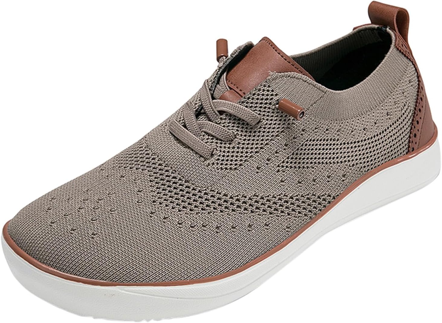 

Мужские повседневные кроссовки Легкие слипоны Оксфорды для бизнеса Дышащие сетчатые Оксфорды Комфортные вязаные кроссовки для ходьбы Generic, коричневый