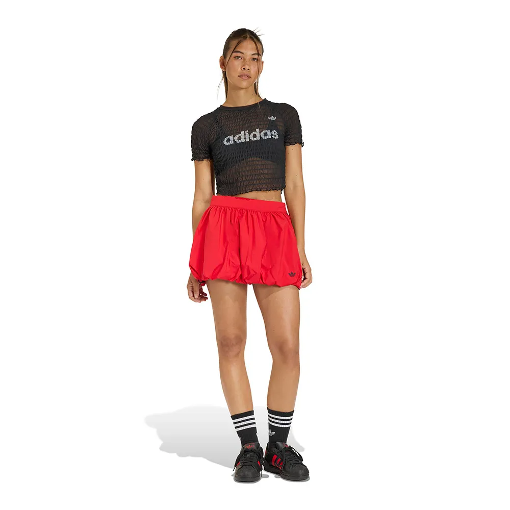 Футболка с коротким рукавом adidas Originals Smocked Cali, черный — фото 4