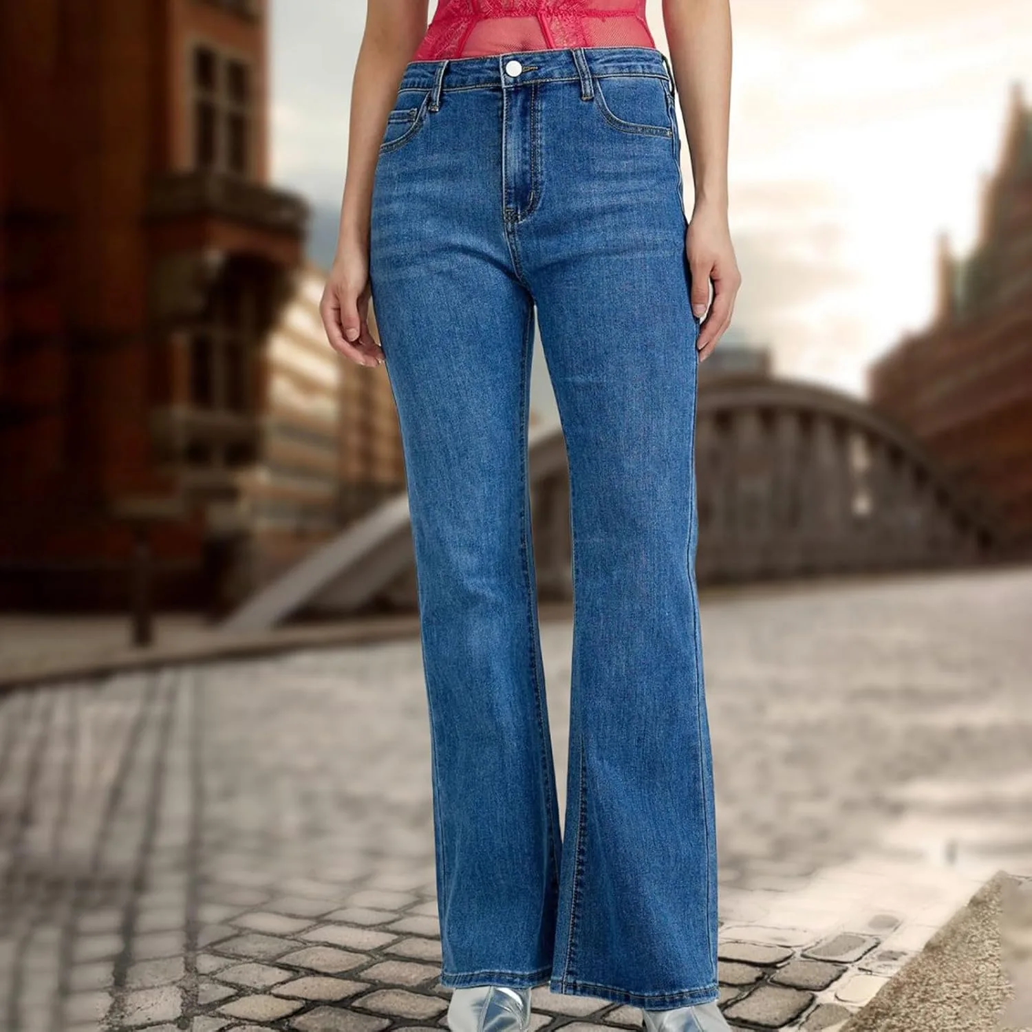 Широкие джинсы женские high waisted baggy — фото 3