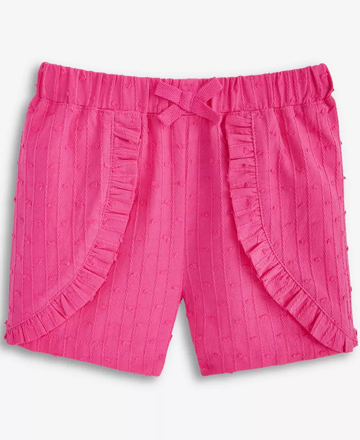 

Детские хлопковые шорты с застежкой и горошком First Impressions, розовый