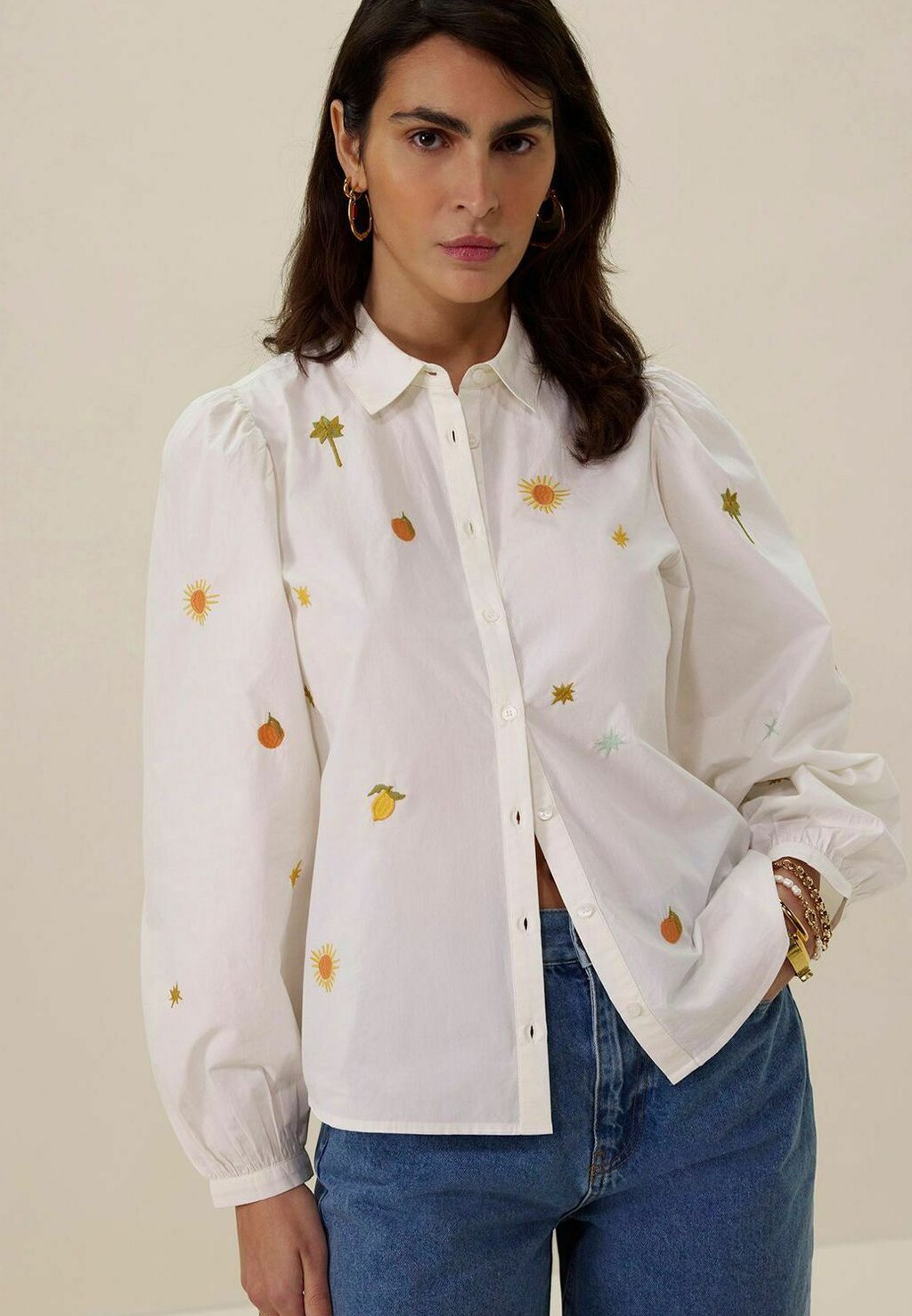 

Блузка на пуговицах Sissy-Boy, белый