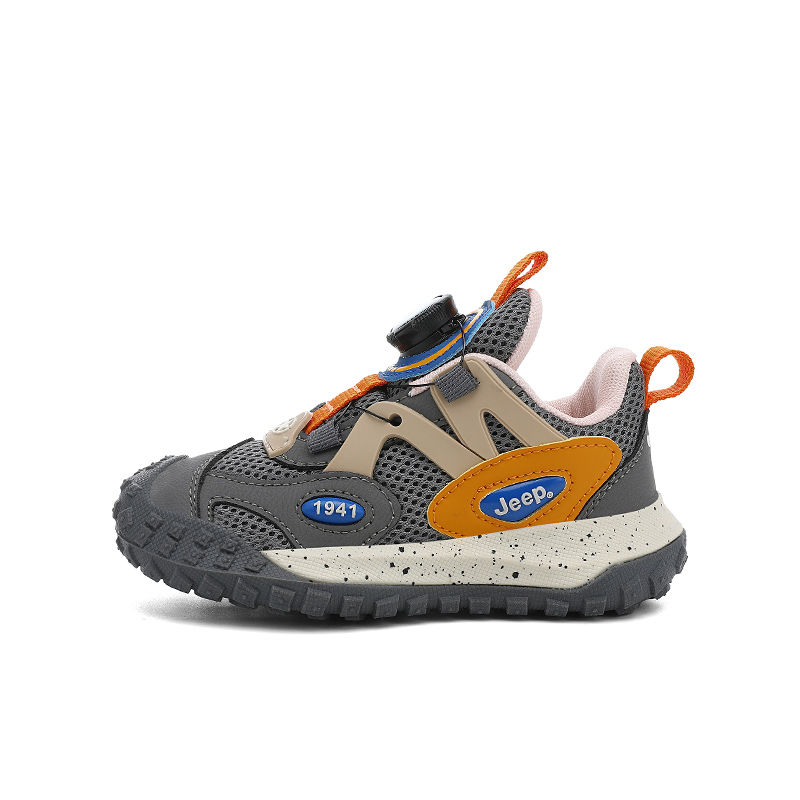 

Кроссовки Running Collection Slip Resistant, Abrasion Resistant, Lightweight Cushioning, Quiet Low top Jeep, серый оранжевый