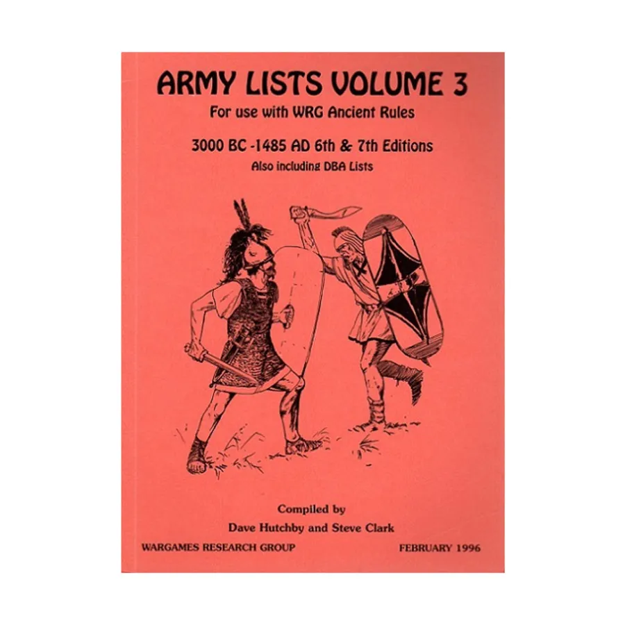 

Армейские списки Vol. 3 – Средиземноморье и Индия, Historical Miniature Rules - Army Lists (Wargames Research Group)