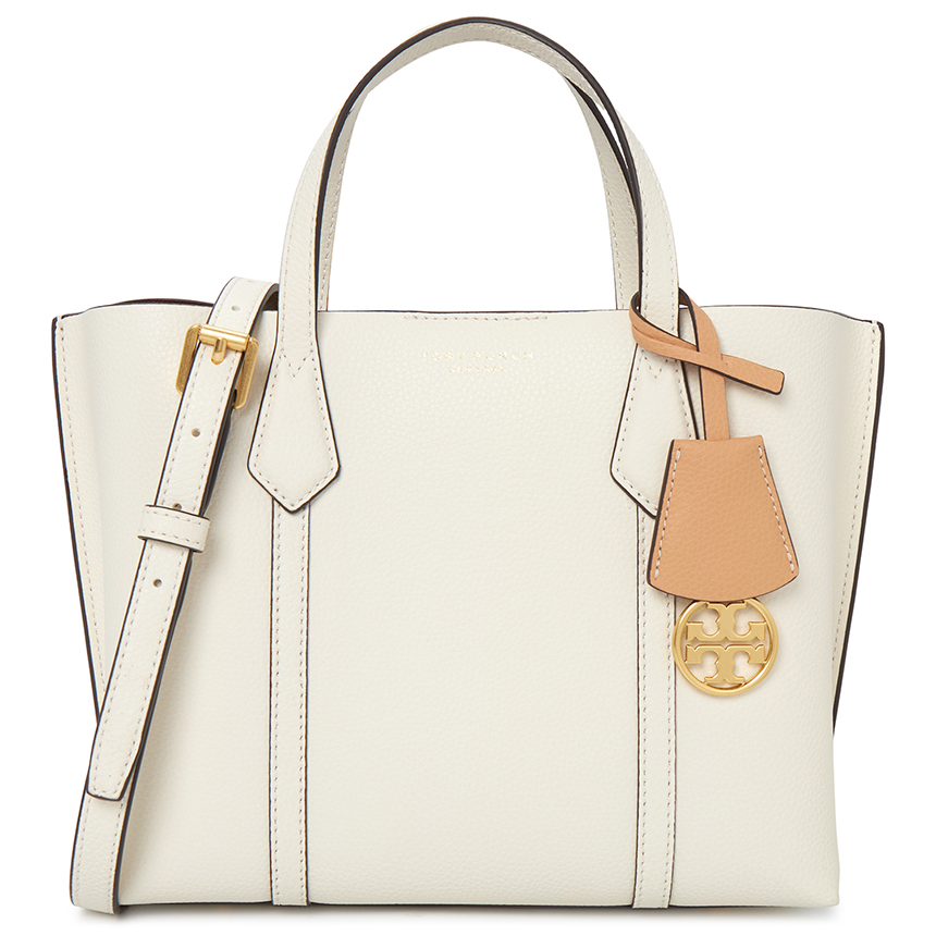 

TORY BURCH Маленькая сумка-тоут Perry с тремя отделениями, новая, цвета слоновой кости