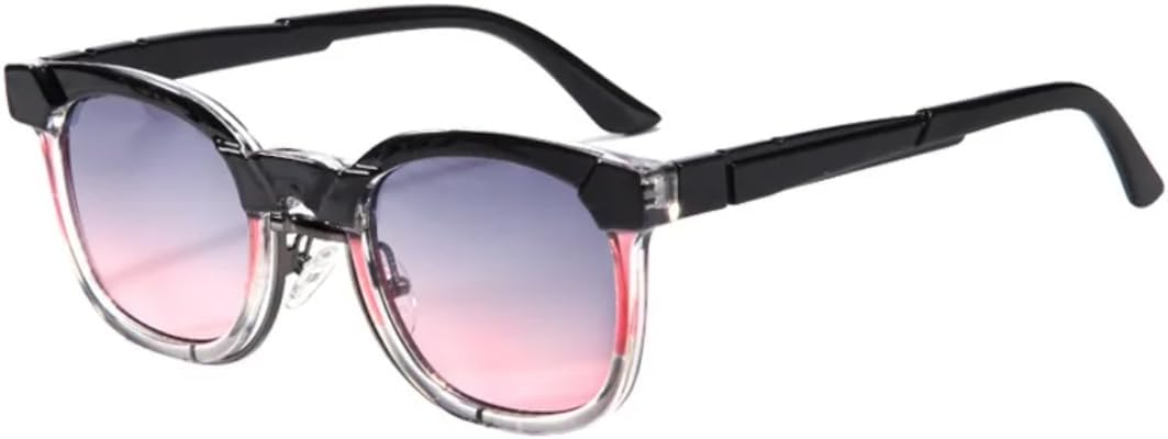 

Роскошные солнцезащитные очки «кошачий глаз» для женщин и мужчин, популярные в винтажном панк-стиле, двухцветные, для активного отдыха и вождения (черный, серый, розовый) TVTBBVV, Black Gray Pink