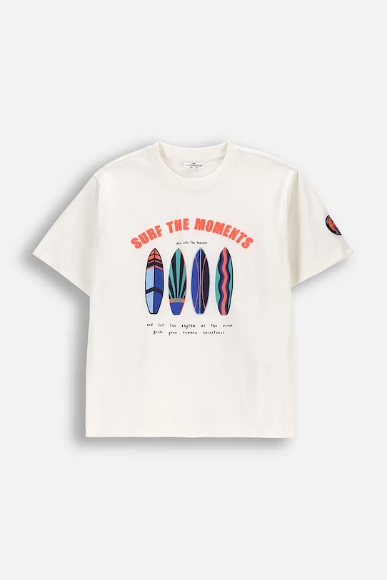 

Хлопковая футболка Coccodrillo, бежевый