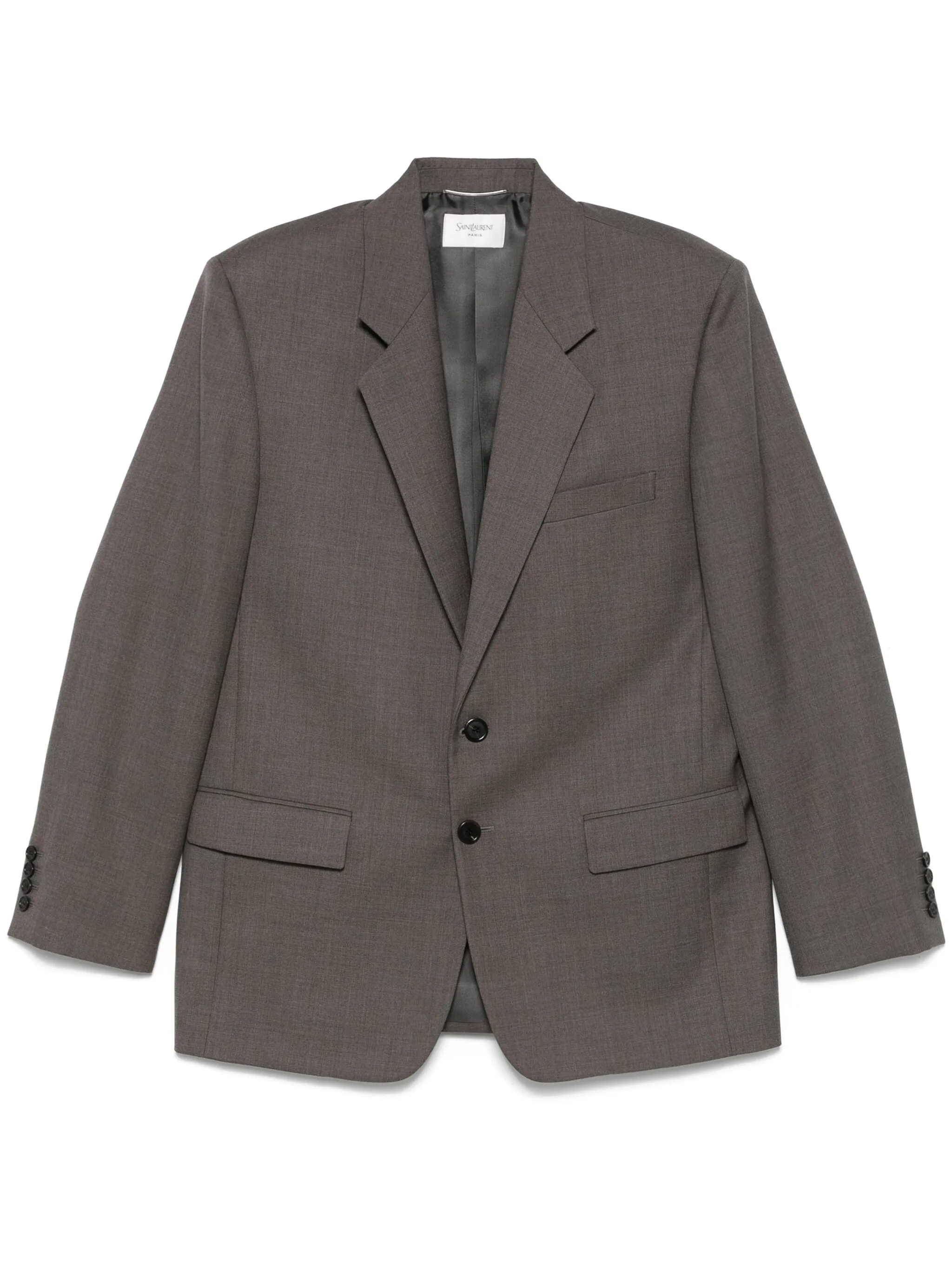 

Шерстяной пиджак Saint Laurent, коричневый