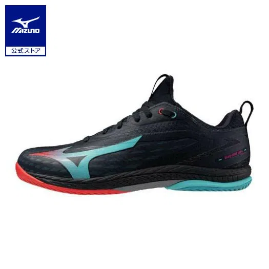 Кроссовки для настольного тенниса «Wave Drive NEO4» от Mizuno, Dark Gray X Red X Blue