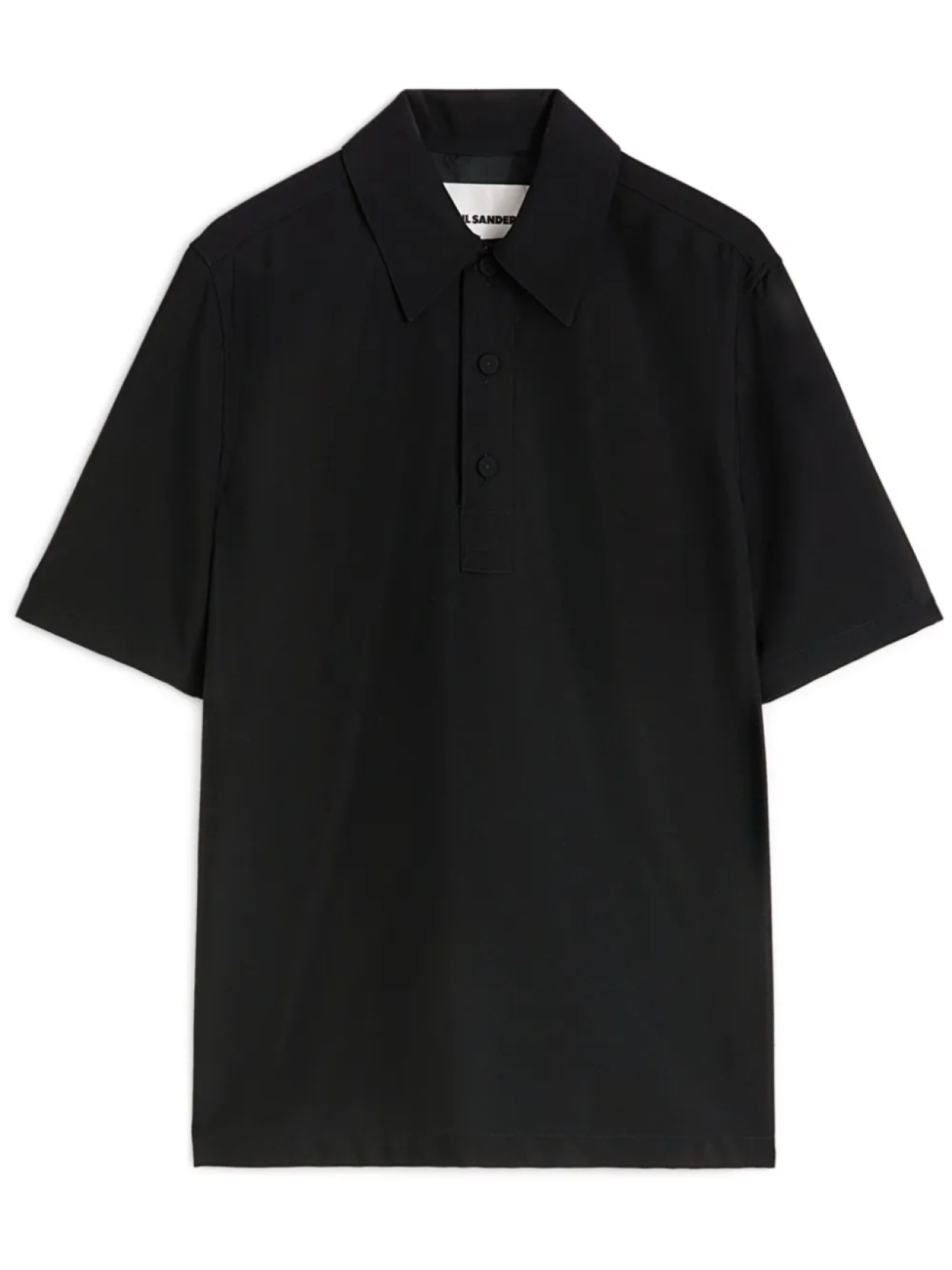 

Jil Sander шерстяная рубашка поло, черный