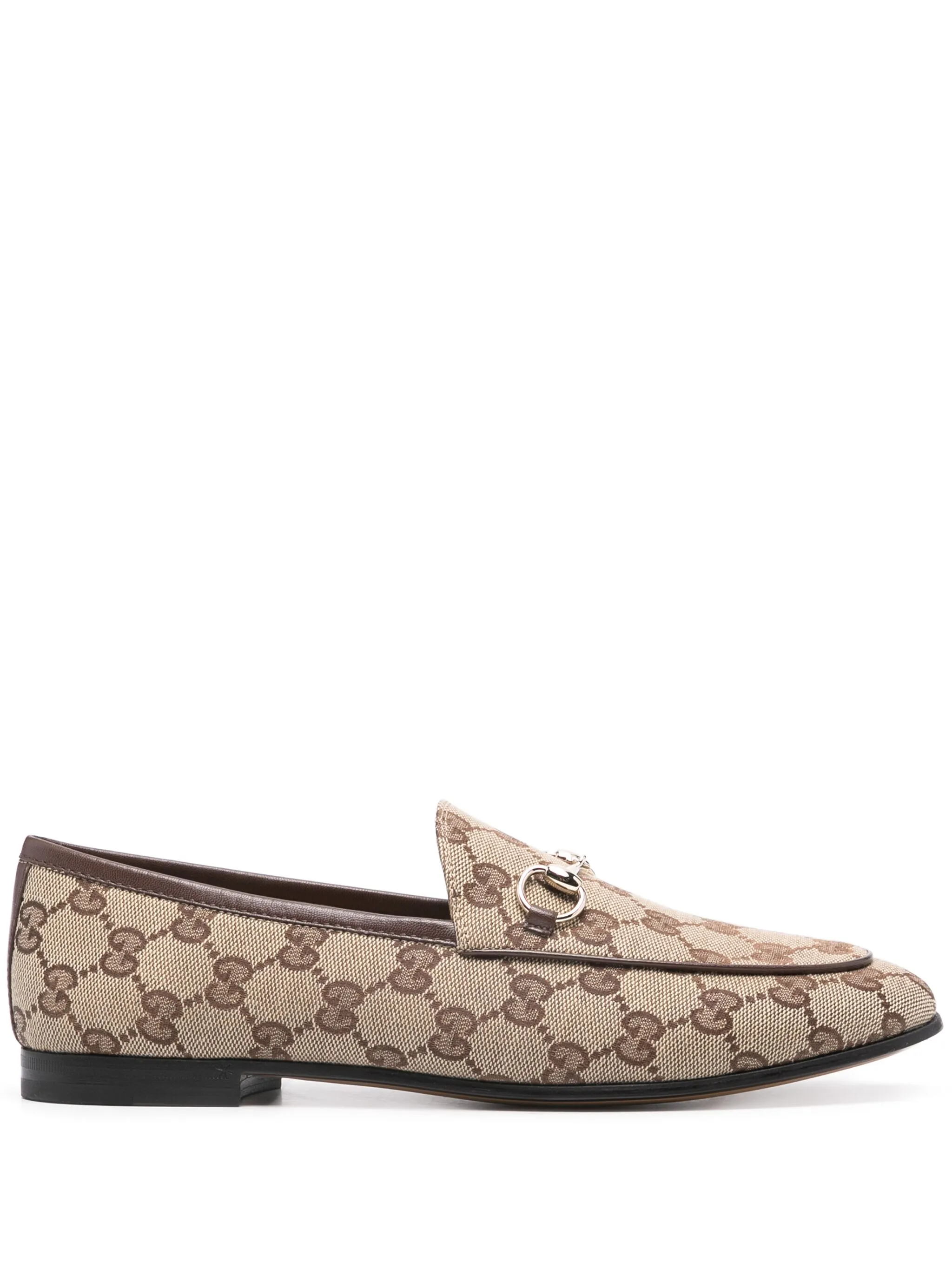 Лоферы Jordaan из канваса с узором GG Gucci, бежевый