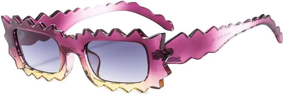 

Модные солнцезащитные очки неправильной формы прямоугольной формы для женщин, градиентные линзы UV400, ретро-солнцезащитные очки квадратной формы для мужчин generic, Purple Yellow Gray