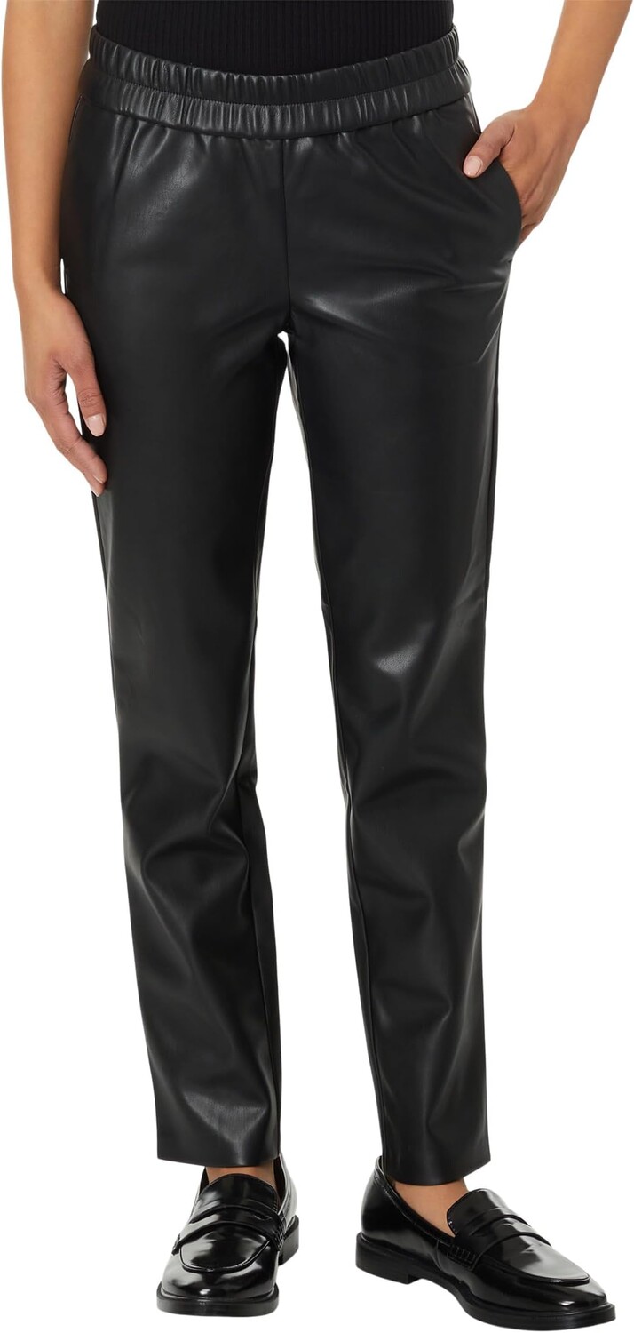 

Брюки Elliott Lauren Leather Straight Leg Pull-On Pants, черный