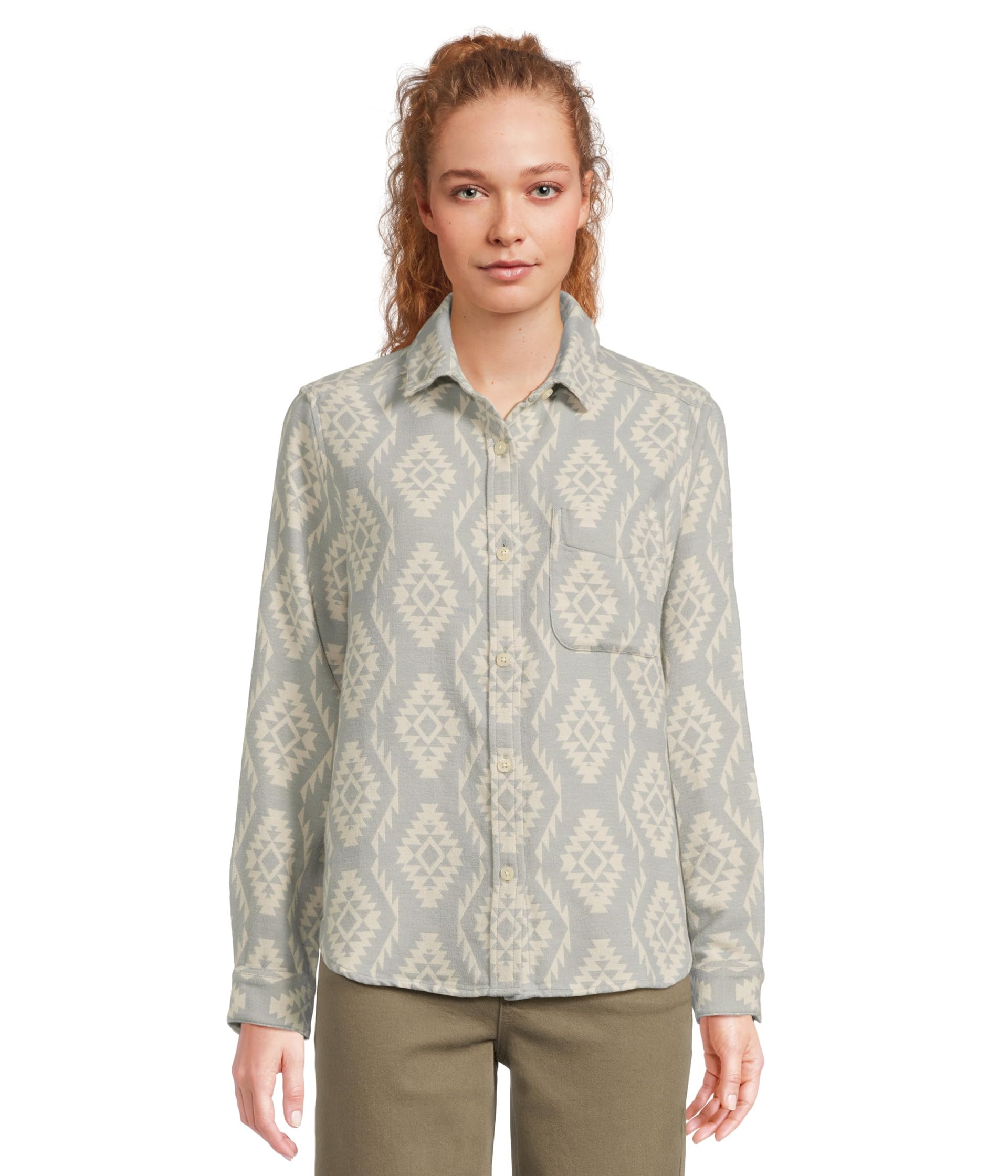 

Рубашка Pendleton Long Beach Chamois Shirt, цвет Misty Blue