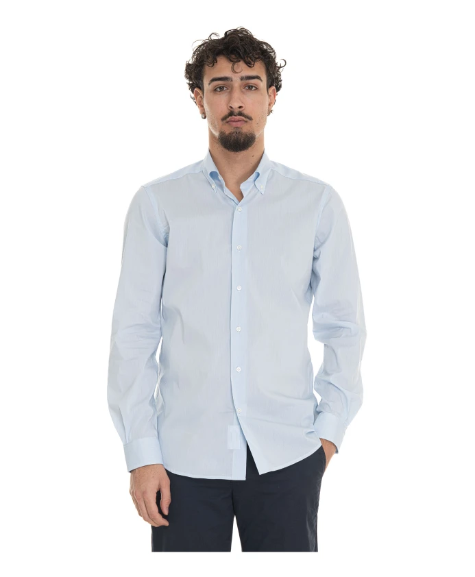 

Повседневная рубашка в клетку на пуговицах Fay, синий